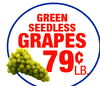 GREEN SEEDLESS GRAPES
