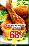 St. Patri CHICKEN DRUMSTICKS Piemitas de Pollo FAMILY PACK ONLY 68€ lb.