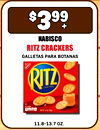 $399 NABISCO RITZ CRACKERS GALLETAS PARA BOTANAS RITZ CRACKERS - 11.8-13.7 oz.