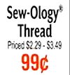 Sew-Ology Thread Priced $2.29-$3.49 99c