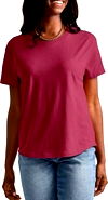 Hanes Originals Women's T-Shirt with Curved Hem, 100% Cotton Relaxed-Fit Tee