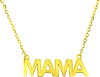 14 Karat Yellow Gold High Polish Mama Necklace 16"-18"