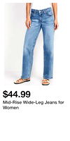Mid-Rise Wide-Leg Jeans for Women