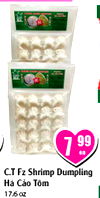 - 99 7 C.T Fz Shrimp Dumpling Há Cão Tôm 17.6 oz