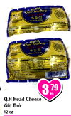 - - - Que Fruining 3 88 79 Q.H Head Cheese 12 oz