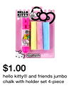 hello kitty® and friends jumbo chalk with holder set 4-piece