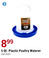 Double Tuf 5 Qt. Plastic Poultry Waterer