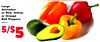 Large Avocados or Red, Yellow, or Orange Bell Peppers