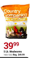 5 Lb. Mealworms