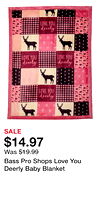 Bass Pro Shops Love You Deerly Baby Blanket