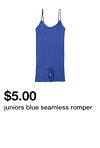 juniors blue seamless romper