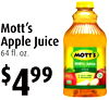 3
Mott's
Apple Juice
64 fl. oz.
$499