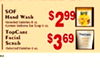SOF Hard Wash $299 Facial $369