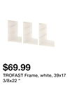 TROFAST Frame, white, 39x17 3/8x22 "