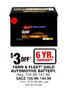 FARM & FLEET® GOLD AUTOMOTIVE BATTERY.