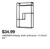 LINDÅSEN Display shelf, anthracite, 15 3/4x23 5/8 "