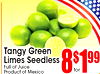 Tangy Green Limes Seedless Full of Juice Product of Mexico