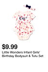 Little Wonders Infant Girls' Birthday Bodysuit & Tutu Set