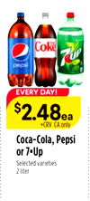 Coca-Cola, Pepsi or 7 • Up
