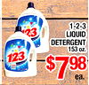 1-2-3 23 LIQUID DETERGENT 153 oz. 123 1340 ea.