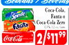Coca-Cola, Fanta 0 Sprite 13 Coca-Cola Zero Fanta 12Pk 12 oz Cans - - 12 99 2 $11