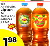 22
TeaTea
All Flavors
All Flavors
Lipton
Lipton
TéTé
Todos Los
Todos Los
Sabores
Sabores
64 Oz
64 Oz
119898