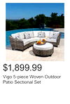 Vigo 5-piece Woven Outdoor Patio Sectional Set
