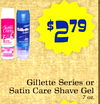 Gillette Series or Satin Care Shave Gel