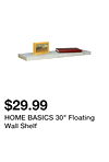 HOME BASICS 30" Floating Wall Shelf