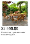 Farmhouse 7-piece Outdoor Patio Dining Set