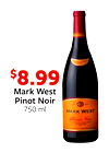 $$8.998.99
Mark West
Pinot Noir
750 ml