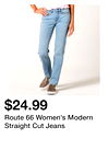 Route 66 Women's Modern Straight Cut Jeans
