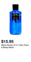 Mens Ocean 3-in-1 Hair, Face & Body Wash