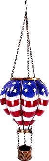 18" Patriotic Flickering Flame Solar Balloon Light