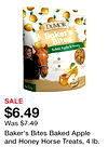 Baker's Bites Baked Apple and Honey Horse Treats, 4 lb.