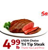 USDA Choice Tri Tip Steak