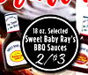The South is the Best 18 oz. Selected Sweet Baby Ray's BBQ Sauces - - Barbecia 2/$3