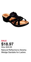Natural Reflections Aleisha Wedge Sandals for Ladies