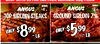 SAVE SAVE ANGUS ANGUS 2 TOP SIRLOIN STEAKS GROUND SIRLOIN 7% ONLY $ 599 ONLY $ $899 -LB -LB