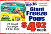 Selected Welch's Varieties Welch's Giant - Freeze Welchs Pops 27 Count Package 5.5 oz. Pops $4 82 each
