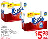 Ingles ADVANTAGE - - - - 6- 11 - - 1 MORE NOLL - - Scott 6-11 - - - MORE 1 MORE ROLL Paper Towels - - Scott - SCOTT Paper Towels MEGA ROLL PAPER TOWELS - 6 Count SAVE 2.00 ea. $598 ea.