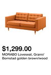 MORABO Loveseat, Grann/Bomstad golden brown/wood