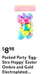 Packed Party 'Egg-Stra Hoppy' Easter Ombre and Gold Electroplated Easter Eggs, Plastic