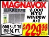 MAGNAVOX 8,000 BTU WINDOW A/C