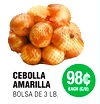 CEBOLLA
AMARILLA
BOLSA DE 3 LB.
98¢
EACH (C/U)