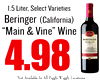 Beringer (California)" Main & Vine" Wine