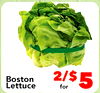 Boston 2/$5 for Lettuce