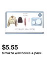 terrazzo wall hooks 4-pack