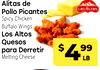 Alitas de Pollo Picantes, Los Altos Quesos para Derretir