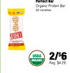 Perfect Bar Organic Protein Bar All Varieties 20+ PERFECT BAR - ORIGINAL REPRIGERATED PEANUT BUTTER USDA 2/$6 ORGANIC Reg. $4.29